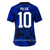 Camiseta de fútbol Estados Unidos Christian Pulisic 10 Segunda Equipación Mundial 2022 - Mujer